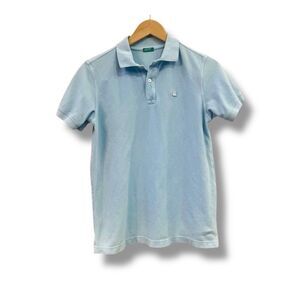 United Colors of Benetton Polo Shirt No Size Teen 3XL Mens Medium Light Blue